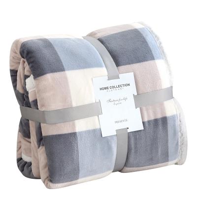 China New Anti-Static Japanese Fleece Blanket Christmas Blankets Thickened Double-Layer Flannel Compound Knit Throw Blanket for sale