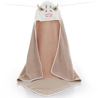 China Lovely PORTABLE Knitted 100% Cotton Fleece Infant Baby Hooded Blanket for sale