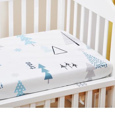 China Sustainable Protective Custom Printed Organic Crib Cotton Crib Sheets for sale