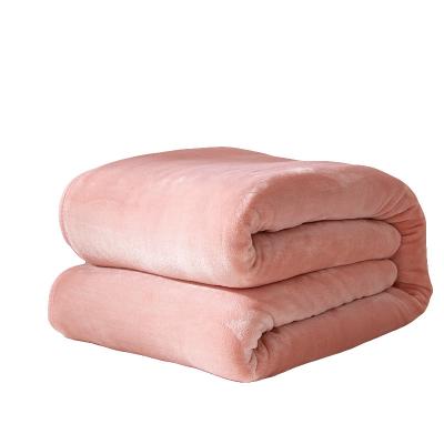 China Solid Anti-Static Flannel Blanket Winter Thickened Coral Velvet Blanket With Single Sleeves Baby Blanket Binding for sale