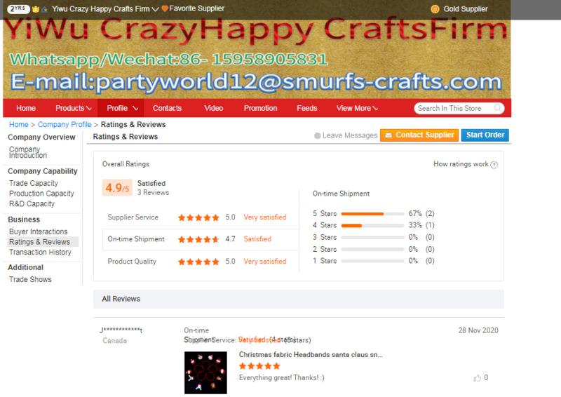 Verified China supplier - Yiwu Crazy Happy Crafts Firm