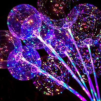 China New Arrival 2022 Party 20 Inch Color Happy Birthday PVC Bubble Bobo Stretch Printed Clear Plastic Balloons for sale