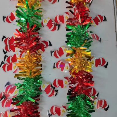 China Valentine's Day Tinsel Garland Decoration Shiny Aluminum Tinsel Garland Pendant Metallic Tinsel Ornaments for Valentine's Day for sale