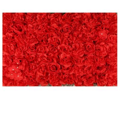 China 2021Decorative fabric flower rose flower wedding background wall flower wall for wedding for sale