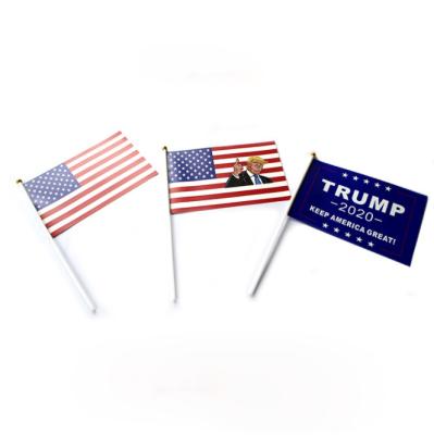 China Donald Trump Flag Hanging For President 2020 Keep America Big Small Mini Hand Flag Flag for sale