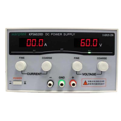 China LED Lighting KPS6020D Set LED Display Variable Laboratory High Power Adjustable Switching DC Power Supply 60V 20A for sale