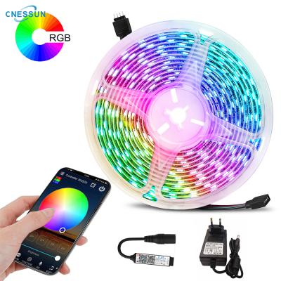 China Smart Indoor/Outdoor LED Lamp with App Control Colors Waterproof Flexible WiFi 5050 RGB LED Strip Lights for sale