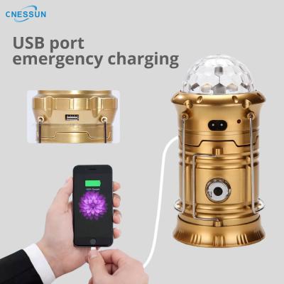 China LED Flashlights 3-in-1 Rechargeable Portable Collapsible Camping Solar Lantern Camping Light for sale