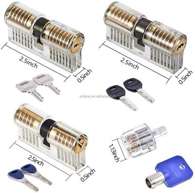 China Transparent Stainless Steel Padlock Training Lock Picking Locksmith Tools Lockpicking Practice Set For Beginners for sale