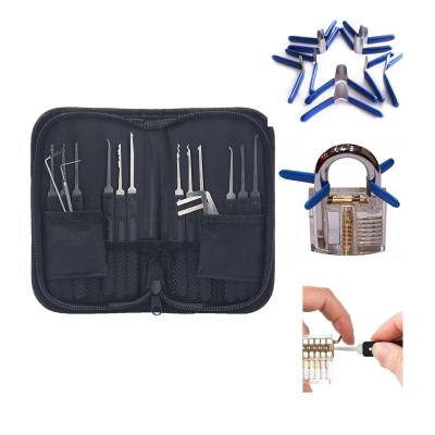 China Stainless Steel 10Pcs Opening Locksmith Tools Padlock Shim Picks Set Accessories Lock Pick Tool for sale