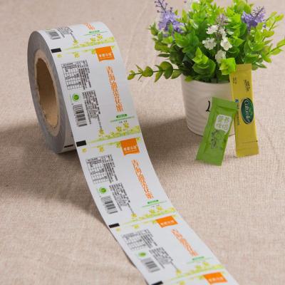 China Kraft Paper PE PET Aluminum Foil Moisture Proof Laminated Film Customized Plastic Film Roll Coffee Wrapping Film Roll For Coffee food packaging for sale