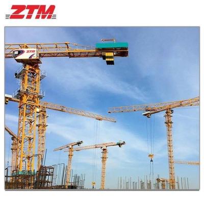 Chine ZTT296B Grue à tour plate de 16 tonnes Capacité 75m Longueur de jambe 2,5t Charge de pointe Equipement de levage de haute qualité à vendre