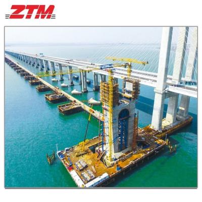 China ZTT466 Flattop Tower Crane 26t Capaciteit 80m Jib Lengte 3.3t Tip Load Lifting Equipment Te koop