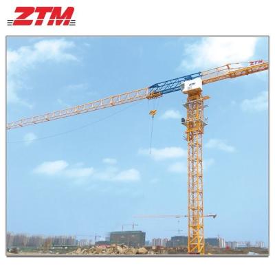 Chine ZTT176 Grue à tour plate 10 t Capacité 65m Longueur de jambe 1,5 t Équipement de levage de charge de pointe à vendre