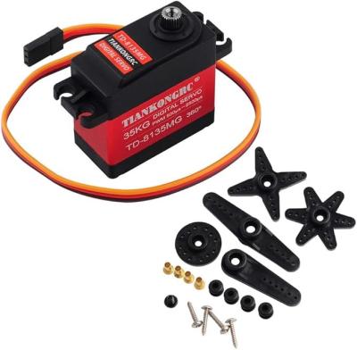 China TIANKONGRC TD-8135MG 35KG 360 grados de rotación continua Servo Digital sin núcleo 500μs-2500μs Gran torque Accesorios metálicos para robot robot RC modelo en venta