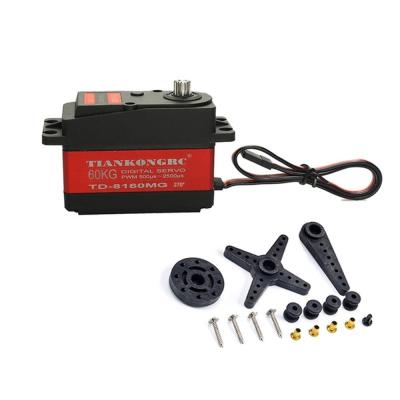 China TIANKONGRC TD-8160MG 60KG 6V-8.4V Gear de metal de alto par de alta velocidad Servomotor digital a prueba de agua para 1/5 RC coche robot en venta