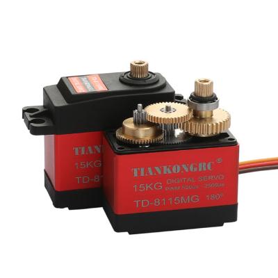 China TIANKONGRC TD-8115MG 15KG 4.8V-7.4V Waterproof Metal Gear Digital Servo With High Torque For RC Remote Control Car Model Vehicle for sale