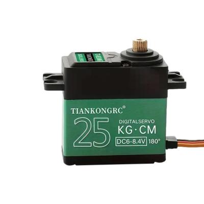 China TIANKONGRC TD-8825MG Servo digital de 25 kg de alto par de 360 grados de rotación continua ángulo incontrolable 500-2500usec Metal Gear RC Servo para el robot Gimbal Car Aviones en venta