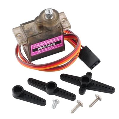 China TIANKONGRC MG90S  9g  Aluminum Gear Servo Motor Micro Servo For RC Airplane Robot DIY Project Parts.(Equipped Mechanical Limit) for sale