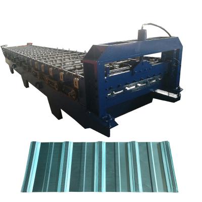 China Hotels 2021 year 750 spandek genteng mesin roof roll forming machine for sale