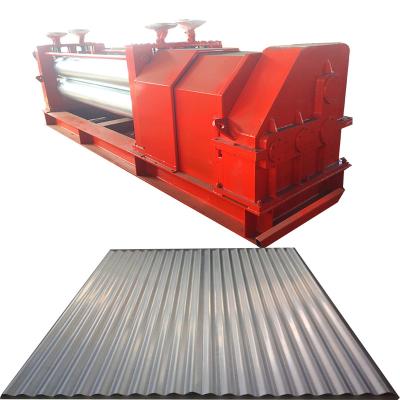 China Hotels Haiti Galvanized Barrel Type Corrugated Roll Forming Machine for sale