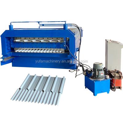 China Hotels 2022 Building Construction Steel Materials Double Deck Tile Roof Making Roll Forming Machine for sale