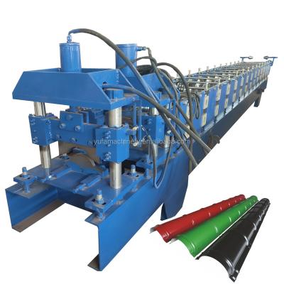 China Hotels Roof Ridge Cap Tile Making Roll Forming Machine Made In China for sale