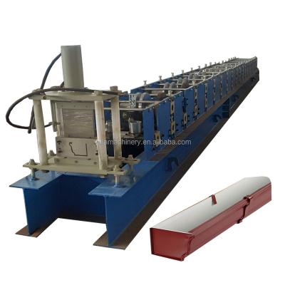 China Hotels Azerbaijan Color Steel Square Roof Rain Gutter Roll Forming Machine for sale