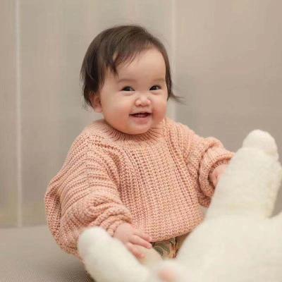 China Anti-wrinkle Autumn Baby Needle Wool Thick Sweater For Boys And Girls Baby Going Out Soft Sweater for sale