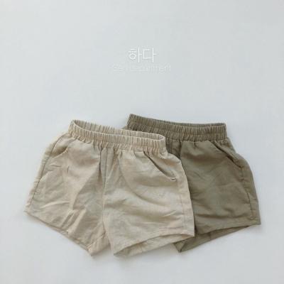 China 2022 new arrival girls boys anti-pilling shorts summer fashion cotton linen kids shorts 1-7 years old for sale