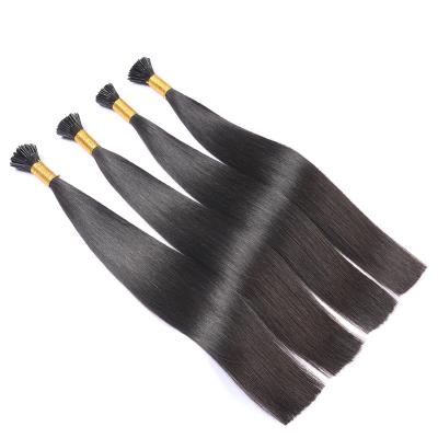 China Cheap High Quality Virgin Hair Black Straight Plugs Tip Cheap Hair Extension for sale