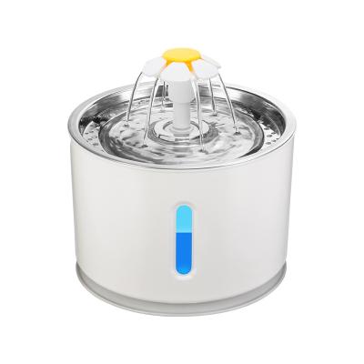 China Wholesale Custom Factory Price 2.4L Stainless Steel Pet Water Dispenser Filter Cat Water Fountain for sale