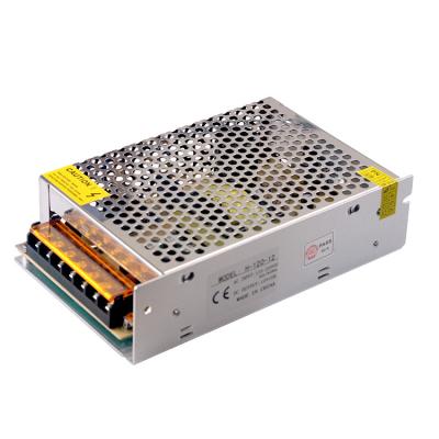 China LED Lighting Wholesale DC 12v 10a 120w Changeover Power Supply For Led Strip Light Tin Box AC 100V-240V To DC 12V 10A Transformer Supply for sale