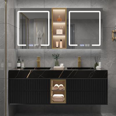 China Rock Panel Table Mohs Hardness Can Reach 7 Grade High Quality Hot Sale Bathroom Solid Wood Bathroom Mirror Cabinet Large for sale