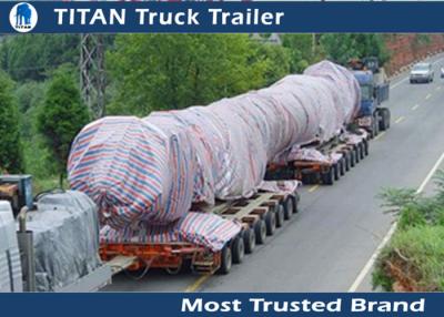 China Special Transportation Hydraulic tri axle trailer Modular with Diesel Engine for sale