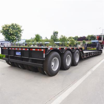 China Hydraulic Detachable Neck 120T Gooseneck Lowboy Trailer for Sale en venta