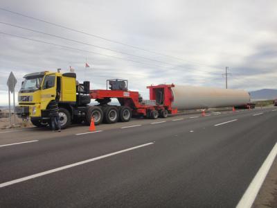 China Remolque hidráulico de AXIS del recorrido del transporte de la torre de la turbina de viento del TITÁN pesado de los remolques en venta