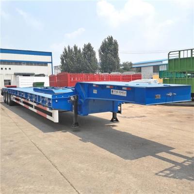 China 3/Tri Axle 60 Ton Semi Tractor Low Loader Truck Trailer for Sale zu verkaufen