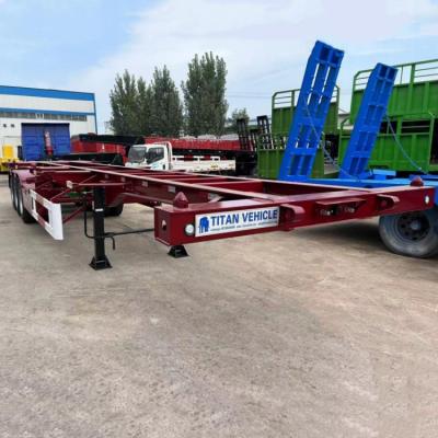 Κίνα TITAN Tri Axle 40/60/80T Shipping Container Chassis Transport Skeletal Trailer for Sale προς πώληση