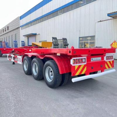 China TITAN 2/3/Tri/4 Axle 20/40ft Shipping Skeleton Container Trailer Chassis for Sale in Congo for sale