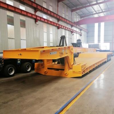 China TITAN Removable Detachable Gooseneck Lowboy Trailers for Sale 60/80/100120 Ton Lowboy Trailers for Sale en venta