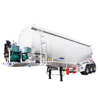 China TITAN 40ton 50 Cubic 60cbm V Type Bulk Cement Tank Semi Trailer Powder Cement Bulker Truck for Sale for sale