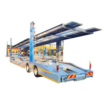 China 2 Axle Car Carrier Trailer Truck Car Hauler Car Transport Trailer European style for Sale in Russia zu verkaufen