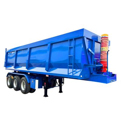 China 3 Axle 30 40 50 cbm End Dump Trailer Rear Dump Trailer Semi Tipper Trailer zu verkaufen