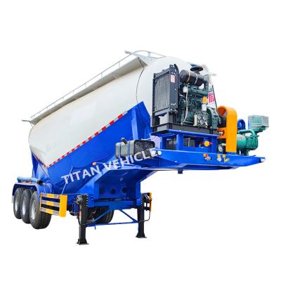 中国 TITAN 3 Axle 40 CBM Dry Bulk Cement Tanker Trailer Truck for Sale 販売のため