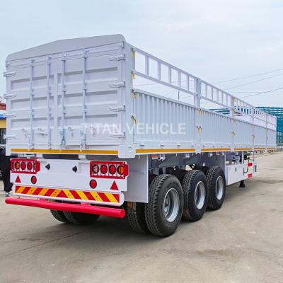 China 3 Axle 60ton Livestock Animal Cattle Vegetable Transport Fence Semi Trailer Fence Cargo Trailer for Sale in Segenal zu verkaufen