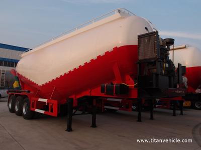 China 40T cement bulker triple axle bulk cement silo truck horizontal cement silo - TITAN VEHICLE for sale