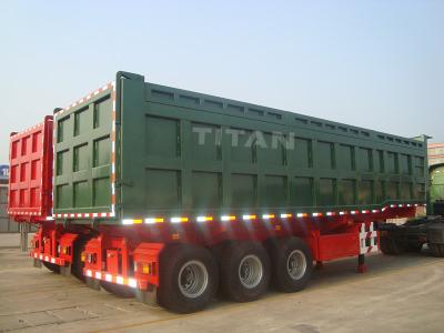 Китай TITAN VEHICLE 3 axles hydraulic cylinder dump trailer for sale продается