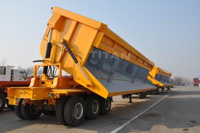 中国 TITAN VEHICLE tipping semi trailers 3 axles with 40 ton tipper truck 販売のため