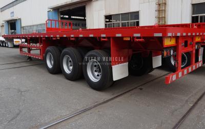 Cina What is the price on your 3 axle flatbed container transportation trailer? in vendita